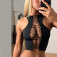 Sexy Solid Color Sleeveless Bandage Tops FL-YJ25004MHO