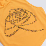 Hot Drill Print Sleeveless Tops FL-WQ24259MHO