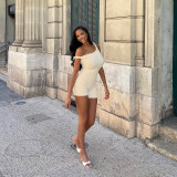 Fashion Solid Color Sling Romper FL-YL25036DGO