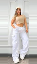 Casual Solid Coor Loose Straight Pants OLYF-6178