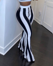 Stripe Casual Flare Pants HMS-5588