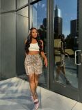 Camouflage Print Loose Straight Shorts GBGF-K002