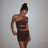 Sexy Hollow Out Knits Backless Mini Dress FL-XY25020CPO