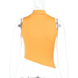 Hot Drill Print Sleeveless Tops FL-WQ24259MHO
