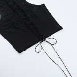 Sexy Solid Color Sleeveless Bandage Tops FL-YJ25004MHO