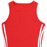 Sleevleless O Neck Pleated Mini Dress CYA-901755