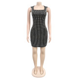 Sleeveless Hot Drill Sexy Mini Dress BY-7220