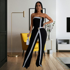 Tube Tops Backless Buttoned Jumpsuit BY-7205