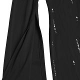 Cape Sleeve Rhinestone Split Dress BY-7259