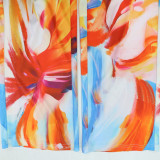 Print Tube Tops Irregular Tops And Pants Suit CYA-901828