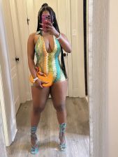 Colorful Print Beach One Piece Swimsuit GMJL-XX026