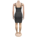 Sexy Hot Drill Hollow Out Sing Mini Dress BY-7209