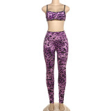 Pre Order: About 7 work days shipping Leopard Print Sling Two Piece Pants Set YUEM-300323