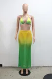 Sexy Print Bikinis 3pcs Swimsuit CYA-901835