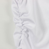 Solid Color Slash Neck Tops And Skirts 2 Piece Set YWXS-XS-XSL445010