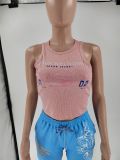 Letter Print Sleevless Tank Tops GMJL-XX706