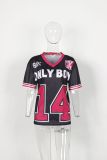 Letter Print Loose T Shirts YWXS-XS-L45559