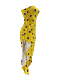 Sexy Polka Dot Print Single Sleeve Dress SMD-25002