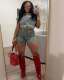 Denim Color Block Lapel Two Piece Shorts Set GSMJ-8002