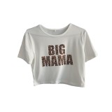 Letter Print Short Sleeve T Shirts GXJL-10659