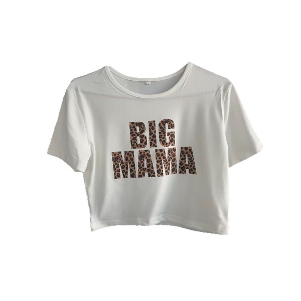 Letter Print Short Sleeve T Shirts GXJL-10659