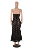 Lace See Through Slim Maxi Dress MZ-2901