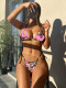 Sexy Print Tie Up Bikinis Two Piece Swimsuit CASF-6768