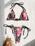 Sexy Print Tie Up Bikinis Two Piece Swimsuit CASF-6768