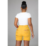 Hollow Out Holes Denim Shorts GCNF-0120