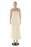 Lace See Through Slim Maxi Dress MZ-2901