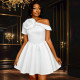 Solid Color Off Shoulder Mini Dress GKEN-041243
