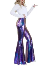 Hot Stamping Snakeskin Print Flared Pants GFMA-25069