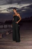 Sexy Wrap Chest Solid Color Jumpsuit OLYF-6183