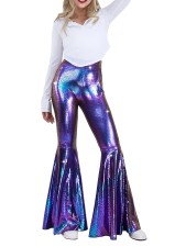 Hot Stamping Snakeskin Print Flared Pants GFMA-25069