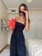 Sexy Wrap Chest Solid Color Jumpsuit OLYF-6183
