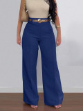 Solid Color Loose Wide Leg Pants(Without Belt) SH-391258