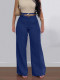 Solid Color Loose Wide Leg Pants(Without Belt) SH-391258
