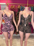 Pre Order: About 7 work days shipping Leopard Print Sexy Romper YUEM-300325