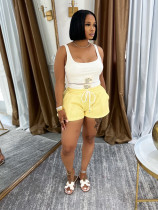Solid Color Sport Vest Shorts 2 Piece Set SFY-703