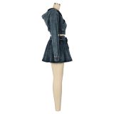 Fashion Long Sleeve Hooded Two Piece Skirt Set AIL-317