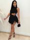 Solid Color Button Shorts Culottes LSD-9144