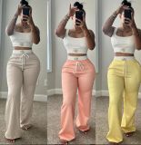 Loose Sport Contrast Color Vest Pants 2 Piece Set GBGF-6614