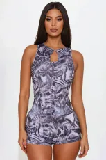Fashion Abstract Printed Sexy Shorts Two Piece Set GBGF-5082