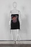 Print Slim Off Shoudler Tube Tops Dress YWXS-XS-L45121