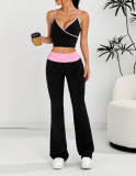 Contrast Color Sling Vest Flare Pants Suit GMOY-ZG2025-10
