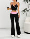 Contrast Color Sling Vest Flare Pants Suit GMOY-ZG2025-10