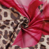 Leopard Print Single Shouler Backless Maxi Dress YWXS-XS-L45189