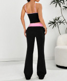 Contrast Color Sling Vest Flare Pants Suit GMOY-ZG2025-10
