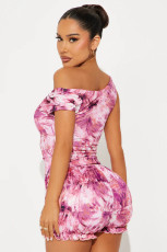 Fashion Print Sleeveless Two Piece Shorts Set GBGF-5083
