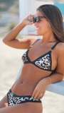 Leopard Print Tie Up Bikinis Short Swimsuit YWXS-XS-L45239